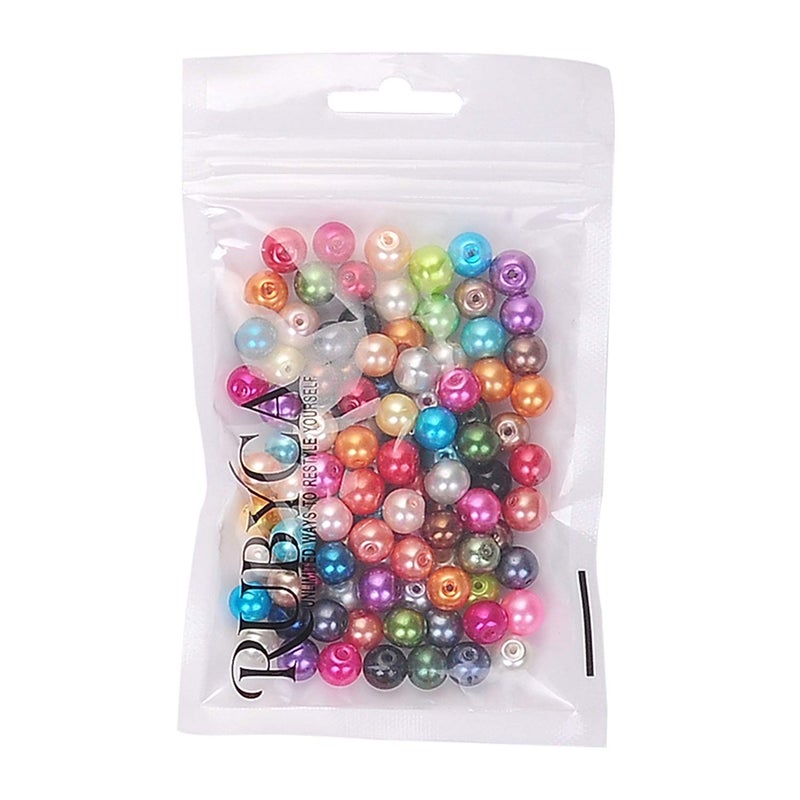 RUBYCA 200Pcs Mix Czech Tiny Satin Luster Glass Pearl Round Bead 12mm Assortment Beading DIY Jewelry - Image 4